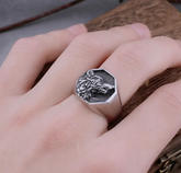 Wholesale Nordic Viking Wolf Head Stainless Steel Ring